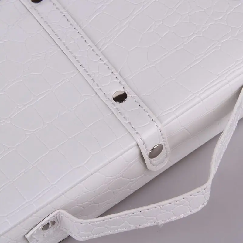 Compact Crocodile Pattern Faux Leather Jewelry Carry Case | ZG157