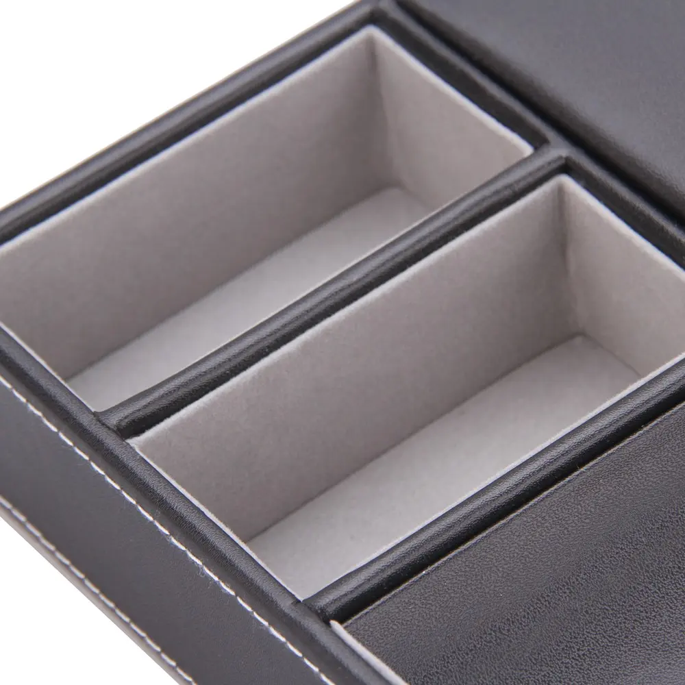 Premium Leather Desktop Organizer Tray for Stylish Home Storage WG015