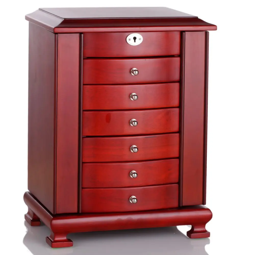 Large Wooden Jewelry Box Organizer & 6 drawers Storage cabinet | MG10
