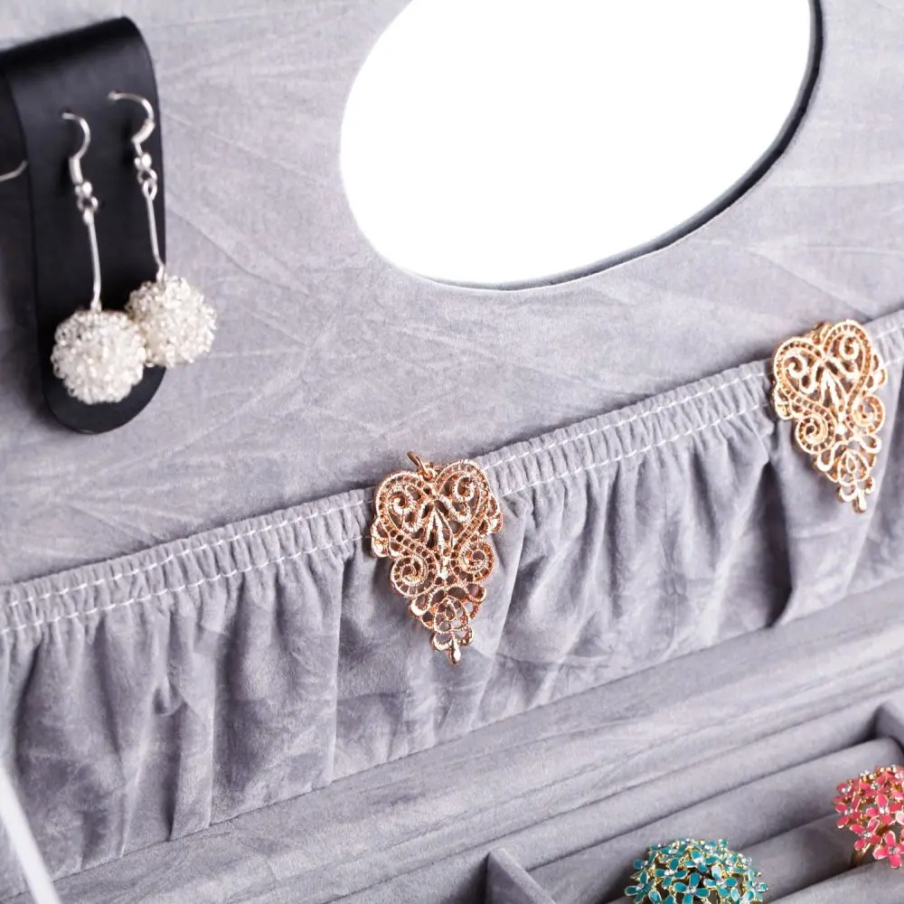 2 layer Black faux leather Men’s fashion jewelry box with 6 Slots watch with key | BG052