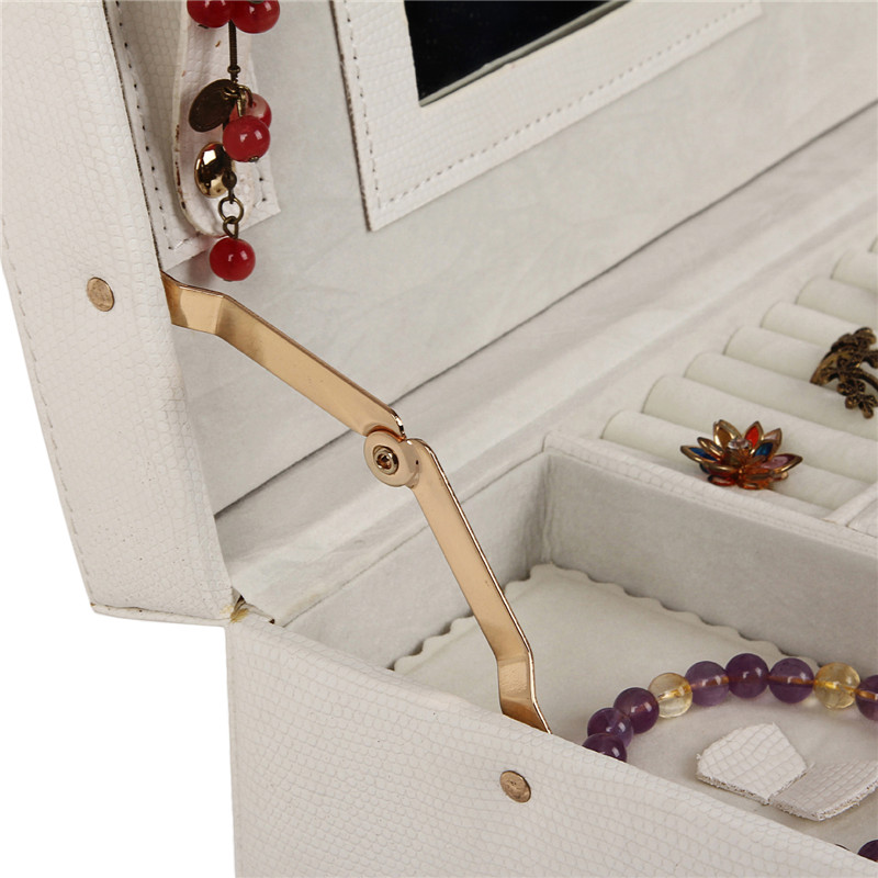 5-Tier PU Jewelry Box with Lizard Embossed Faux Leather | ZG106