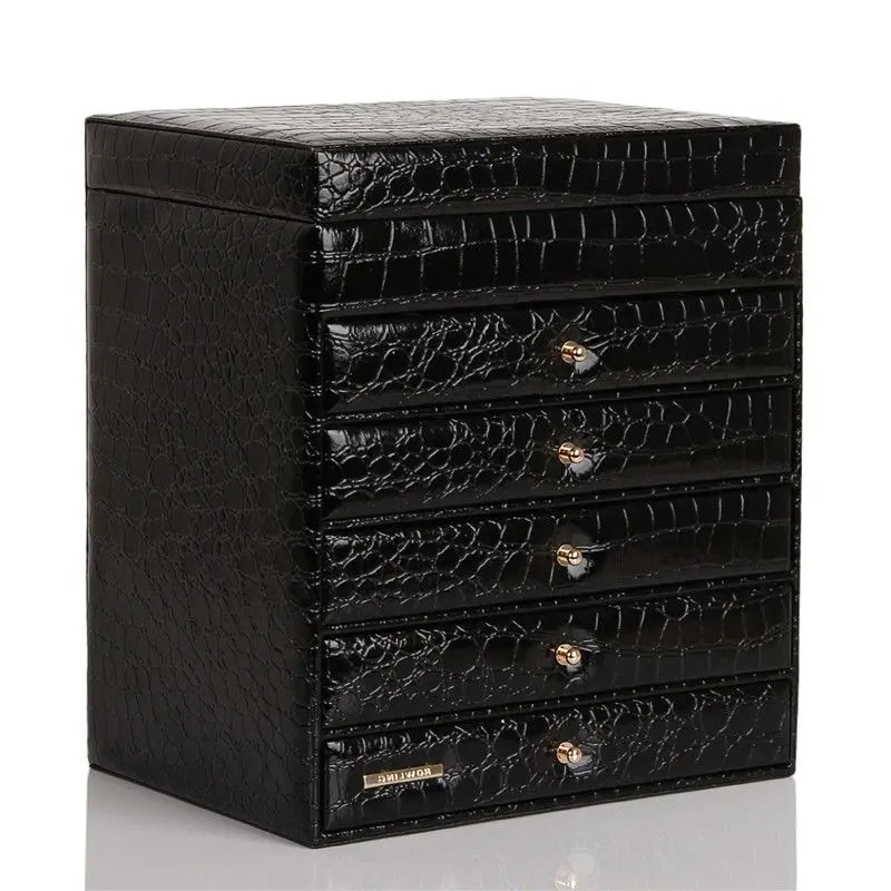 Luxury Faux Leather 6-Layer Jewelry Storage Box | ZG209
