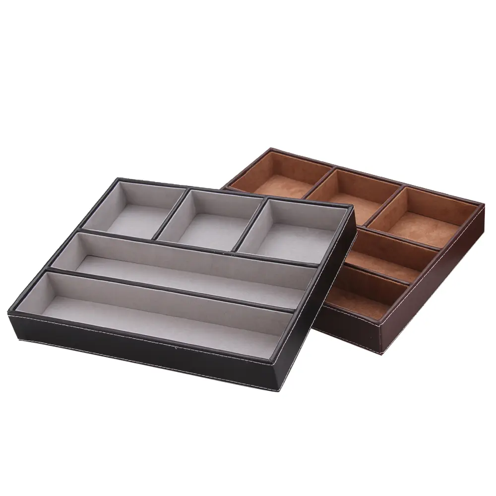 EuroStyle Leather Desk Tray Keys Coins Remotes Organizer | WG016