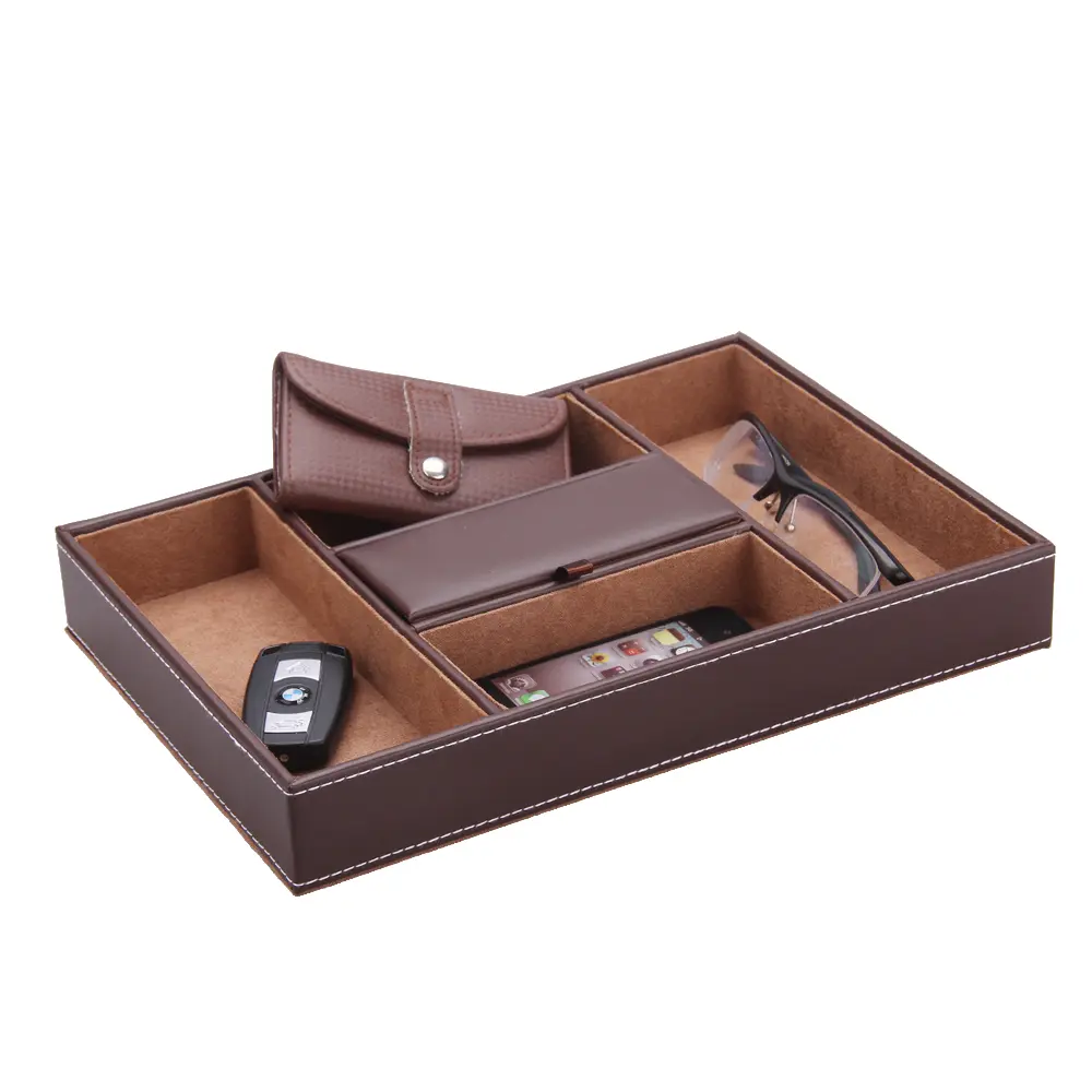 Fashion PU table storage tray for coins or accessories | WG013
