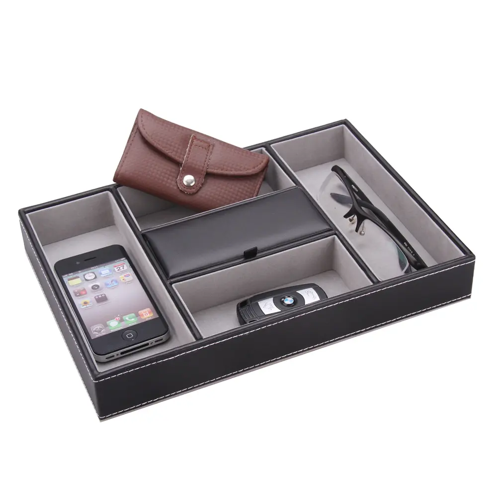 Fashion PU table storage tray for coins or accessories | WG013
