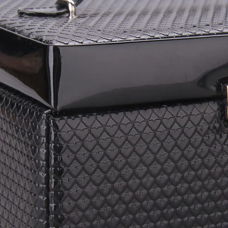 Compact & Stylish Chic Bi-color Faux Leather Jewelry Box | ZG018