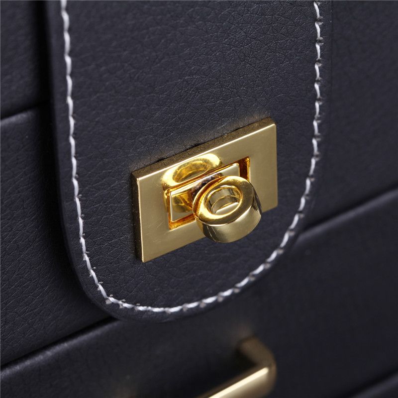 Large 6-Layer Leather Jewelry Box with Side Door Access | ZG241