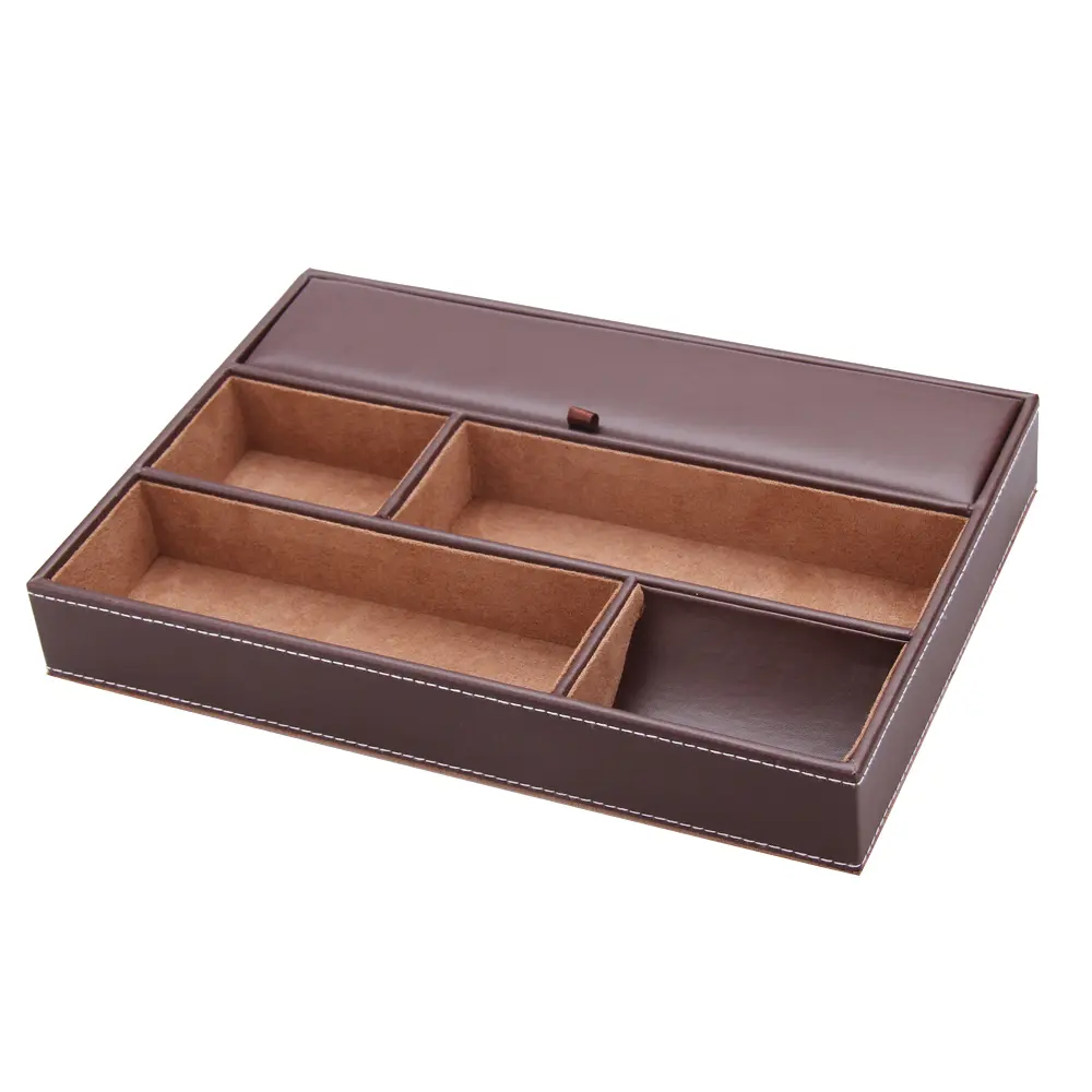 Faux leather desk storage tray for keys or accessories | WG012