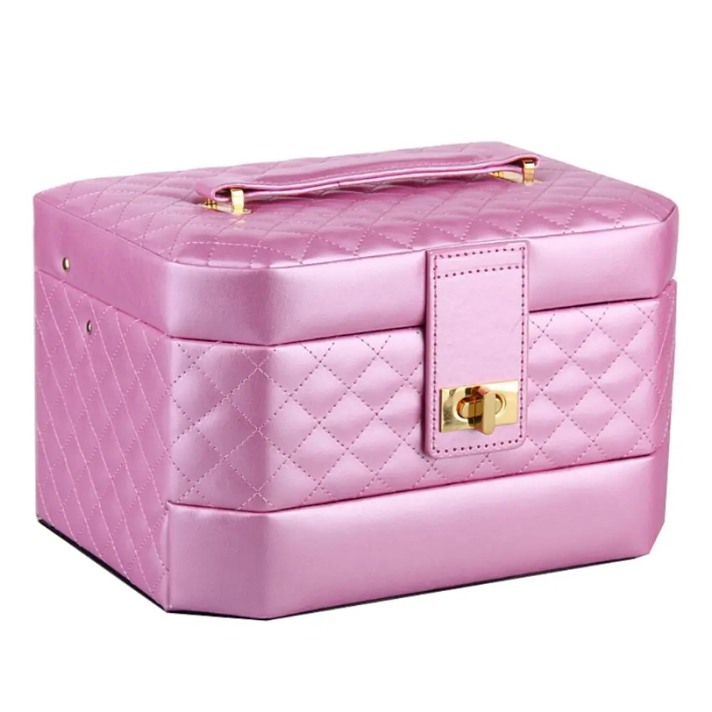 Diamond Stitched Self-Opening jewelry box with inner box | ZG223