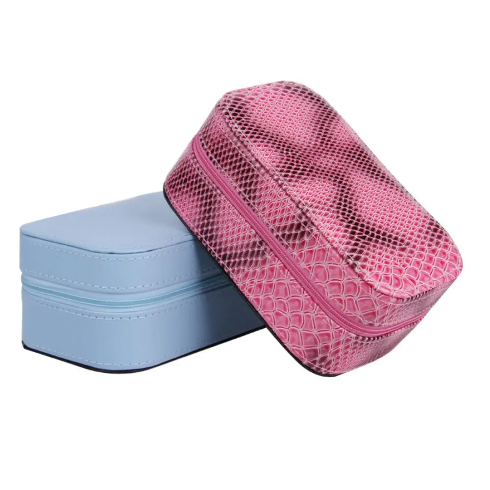 Small PU travel jewelry box with zipper | ZG038