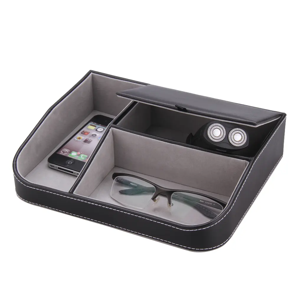 Faux leather desk storage tray for keys or accessories | WG011