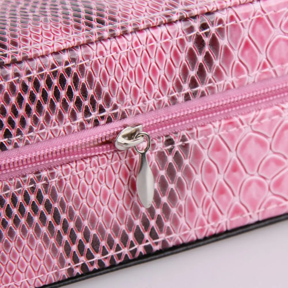 Small PU travel jewelry box with zipper | ZG038