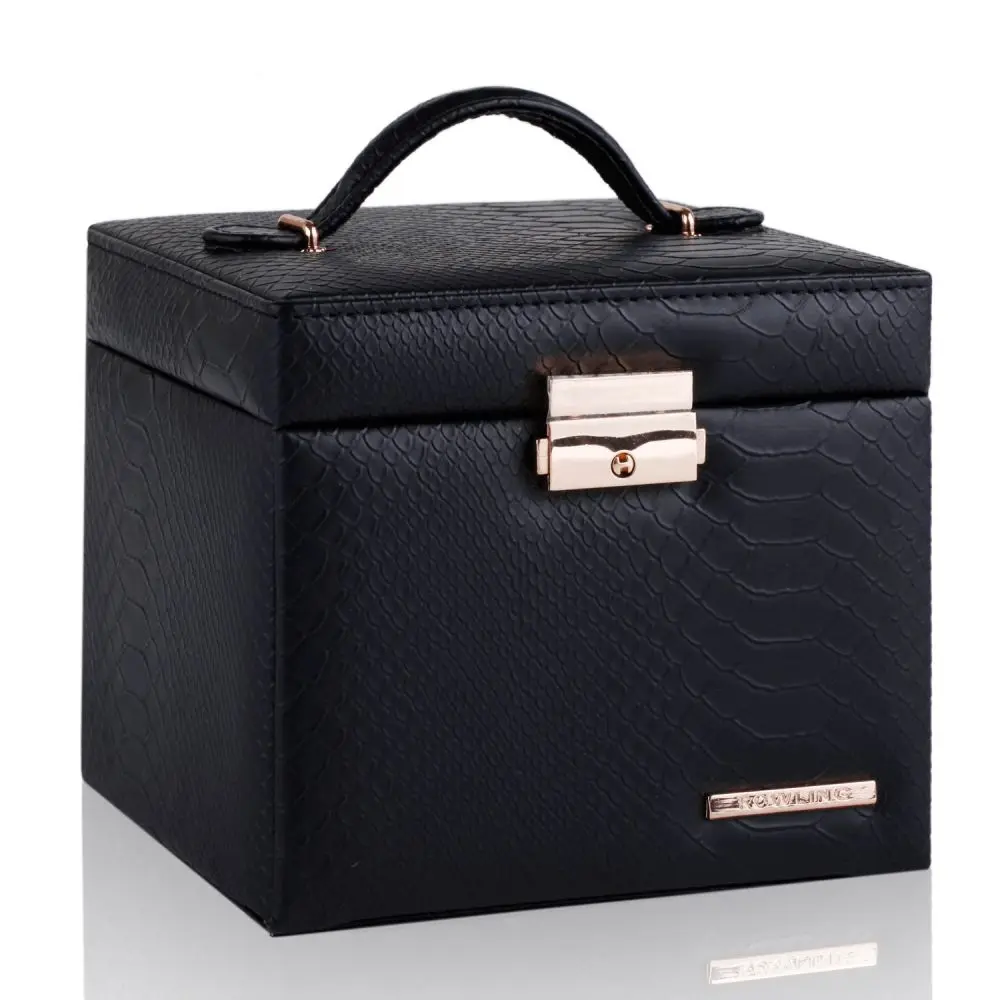 Stylish and Convenient Square Portable Jewelry Box | ZG075